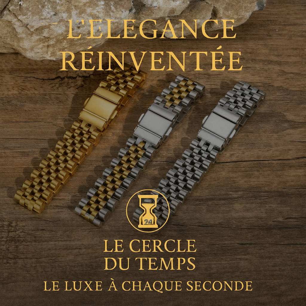 Vnox Bracelet de Montre Masculin 15mm pour Homme – Bracelet à Maillons Épais et Robustes en Acier Inoxydable, Cadeau Élégant et Distingué pour un Style Business.