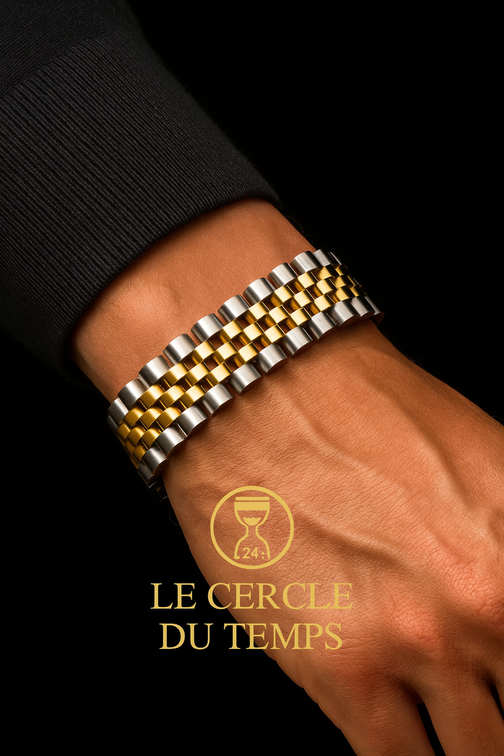 Vnox Bracelet de Montre Masculin 15mm pour Homme – Bracelet à Maillons Épais et Robustes en Acier Inoxydable, Cadeau Élégant et Distingué pour un Style Business.