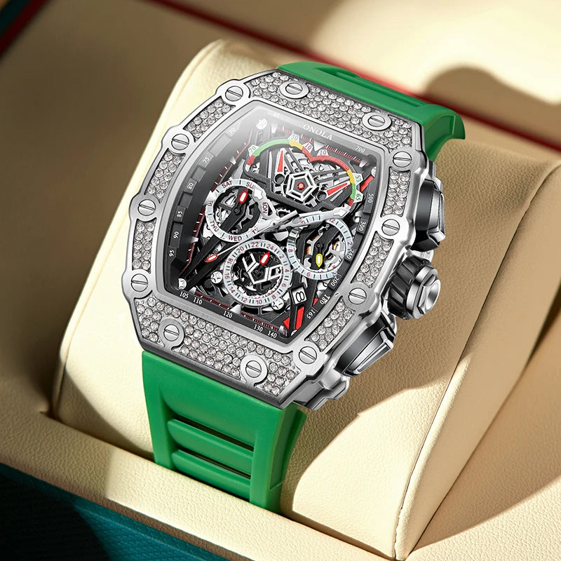 Montre luxe diamant incrusté QUARTZ