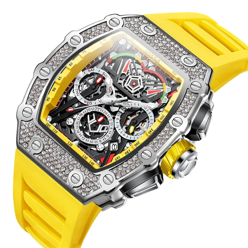 Montre luxe diamant incrusté QUARTZ