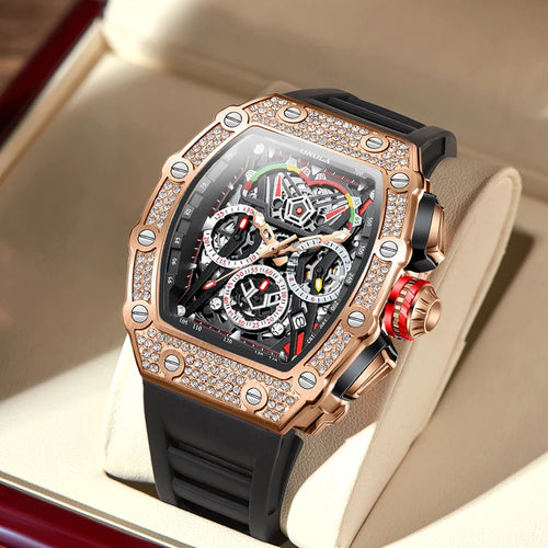 Montre luxe diamant incrusté QUARTZ