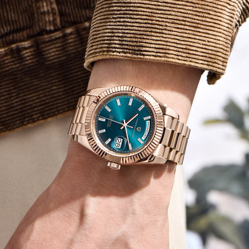 DD36 – L’Excellence Horlogère en Or Rose | Montre Homme Automatique avec Verre Saphir, Étanche