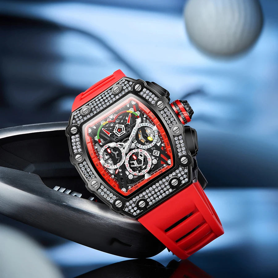 Montre luxe diamant incrusté QUARTZ