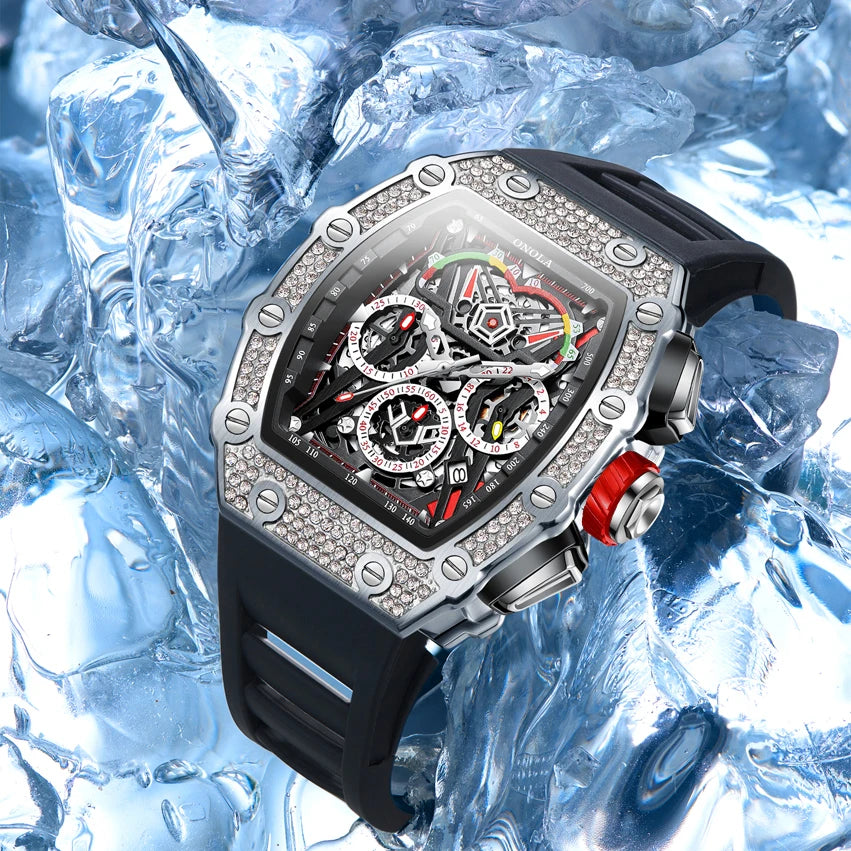 Montre luxe diamant incrusté QUARTZ