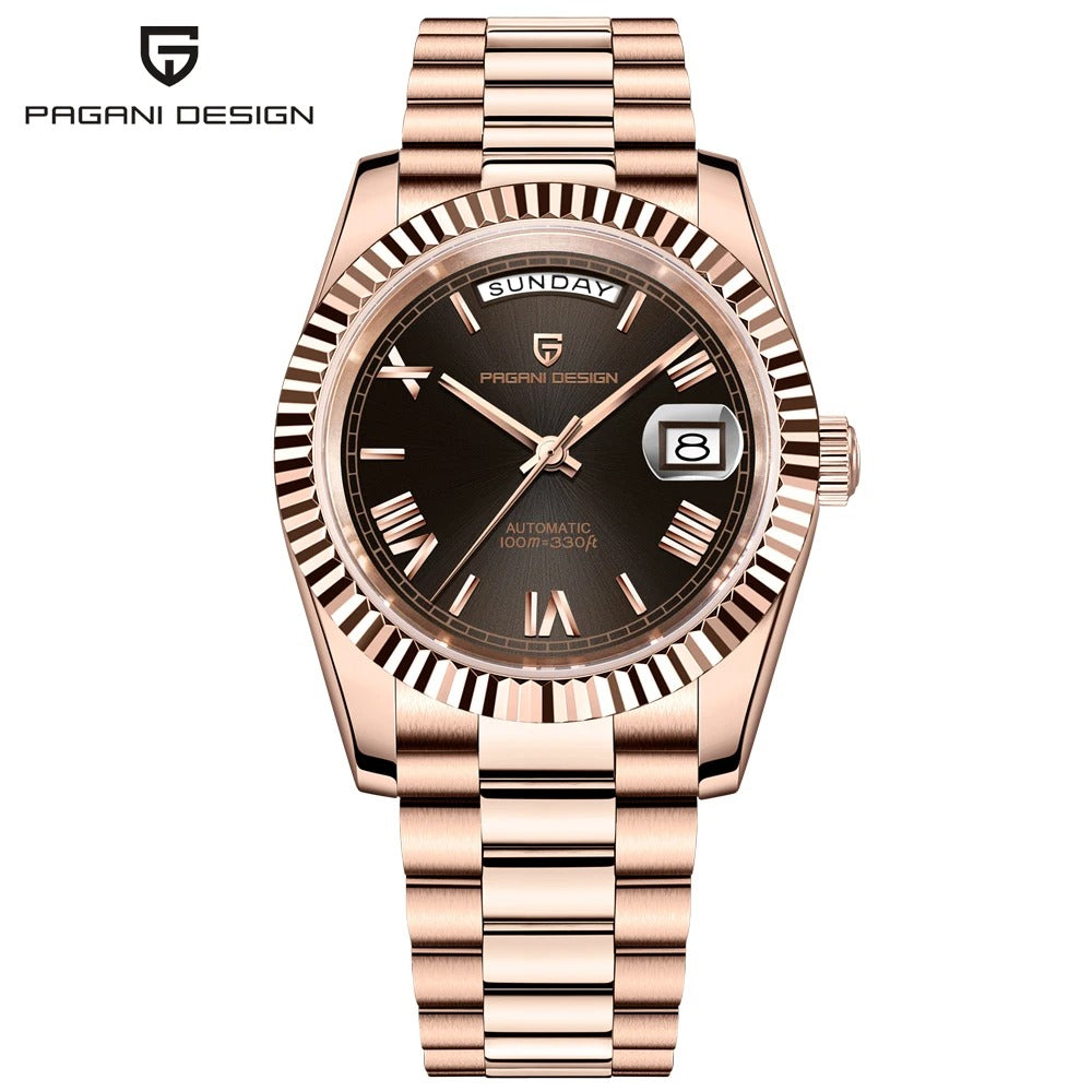 DD36 – L’Excellence Horlogère en Or Rose | Montre Homme Automatique avec Verre Saphir, Étanche
