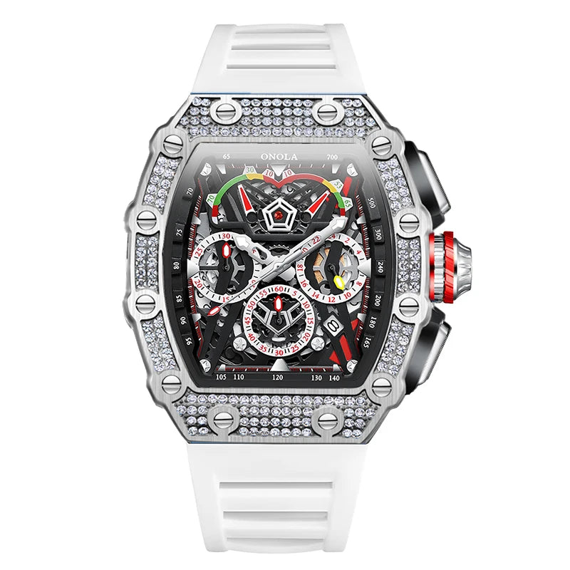 Montre luxe diamant incrusté QUARTZ