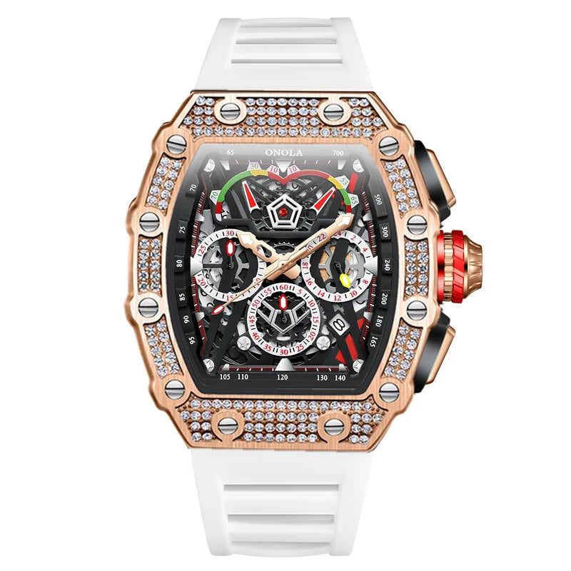 Montre luxe diamant incrusté QUARTZ