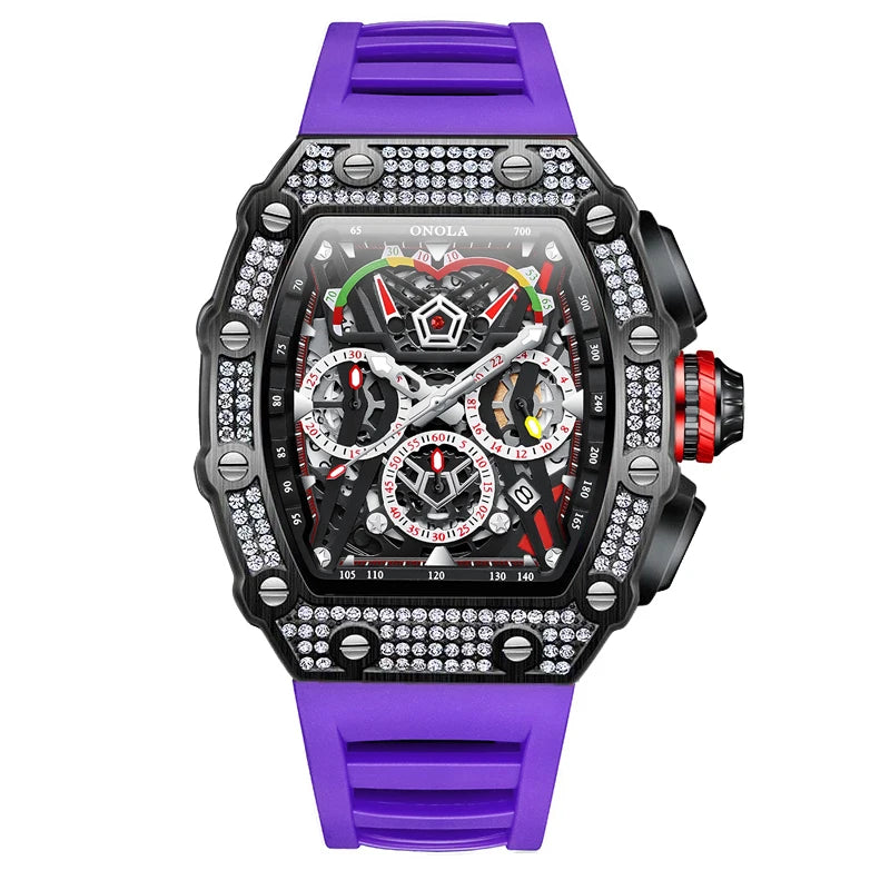 Montre luxe diamant incrusté QUARTZ